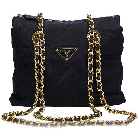 vintage prada chain shoulder bag|authentic preloved Prada bags sale.